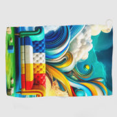 Regenboogbank Golfhanddoek (Horizontaal)