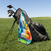 Regenboogbank Golfhanddoek (Groen)
