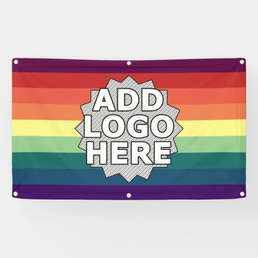 regenboogbanner spandoek (Horizontaal)