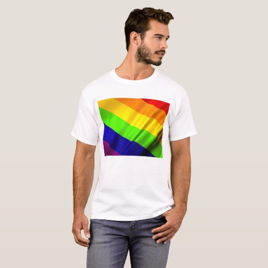Regenboogbanner T-shirt (Voorkant volledig)