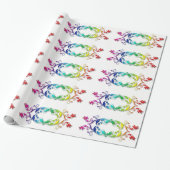 regenboogbarokelement cadeaupapier (Uitgerold)