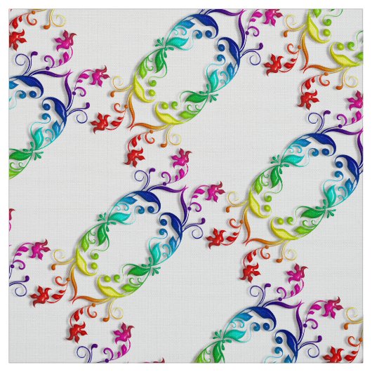 regenboogbarokelement stof (Swatch)