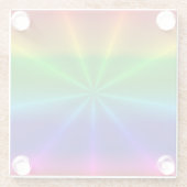 Regenboogbarst Glazen Onderzetter (Achterkant)