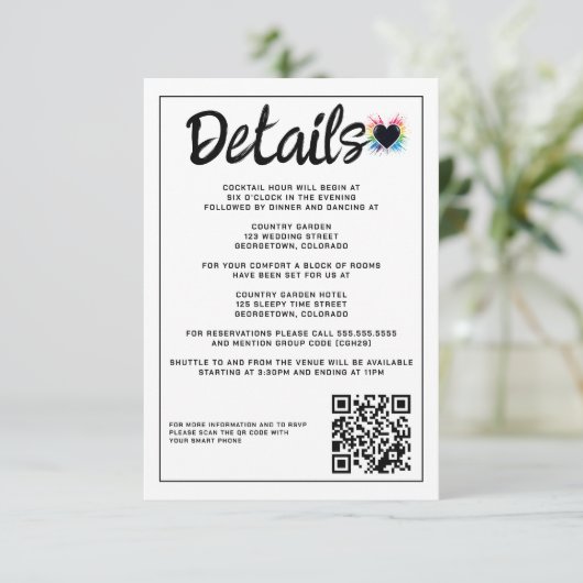 Regenboogbarst Informatiekaartje (Staand voorkant)