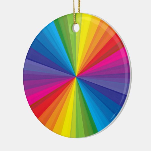 Regenboogbarst Keramisch Ornament (Links)