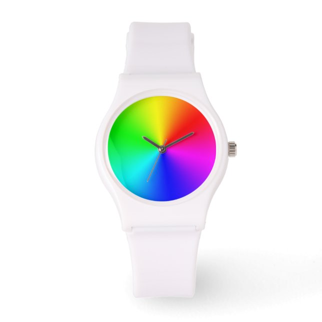 Regenboogbarst - Sporty Watch Horloge (Voorkant)