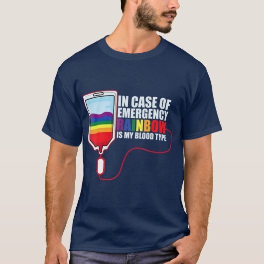 Regenboogbbloed Homoseksueel of homo T-shirt (Voorkant)