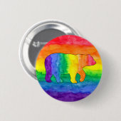 RegenboogBeer op regenboogspoelButtonnen Ronde Button 5,7 Cm (Voorkant /achterkant)