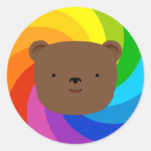 RegenboogBeer Ronde Sticker (Voorkant)