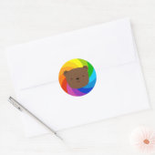 RegenboogBeer Ronde Sticker (Envelop)
