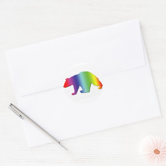 RegenboogBeer Ronde Sticker (Envelop)