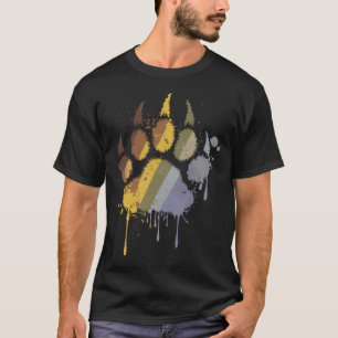Regenboogbeer trots verfspatten Beerpoot T-shirt