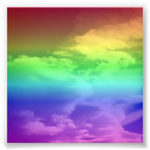 Regenboogbekleding Foto Afdruk