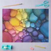 Regenboogbeltextuur Vloeibare Kunst Tissuepapier (Craft)