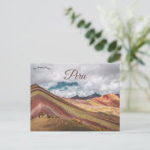 Regenboogberg Cusco Peru Briefkaart (Staand voorkant)