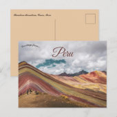 Regenboogberg Cusco Peru Briefkaart (Voorkant / Achterkant)