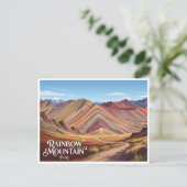 Regenboogberg Cusco Peru Briefkaart (Staand voorkant)