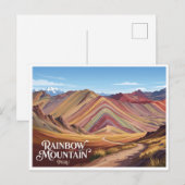 Regenboogberg Cusco Peru Briefkaart (Voorkant / Achterkant)