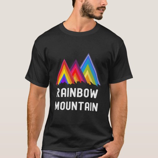 Regenboogberg Cusco-Peru T-shirt (Voorkant)