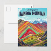 Regenboogberg Peru Briefkaart (Voorkant / Achterkant)