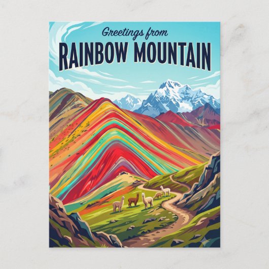 Regenboogberg Peru Briefkaart (Voorkant)