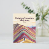 Regenboogberg Vinicunca Peru Briefkaart (Staand voorkant)