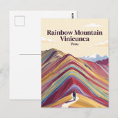 Regenboogberg Vinicunca Peru Briefkaart (Voorkant / Achterkant)