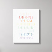 Regenboogbeweringen voor kinderen in het verpleegh canvas afdruk (Voorkant)