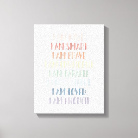 Regenboogbeweringen voor kinderen in het verpleegh canvas afdruk (Voorkant)