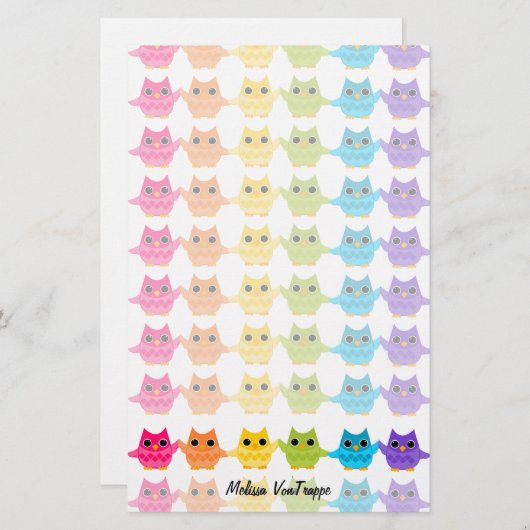 Regenboogbezit Briefpapier (Voorkant / Achterkant)