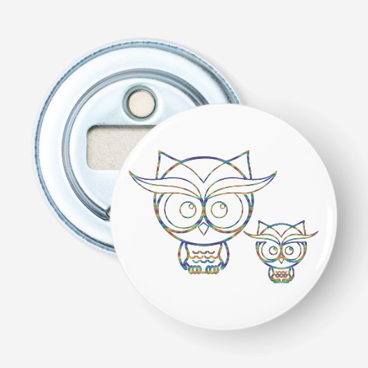 Regenboogbezit Button Flesopener (Voorkant)