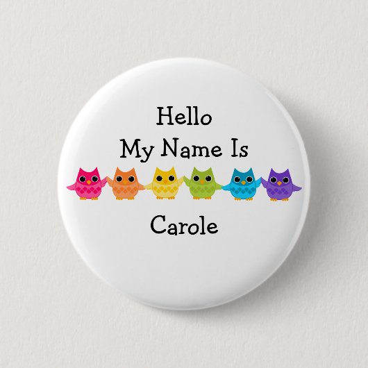 Regenboogbezit Ronde Button 5,7 Cm (Voorkant)