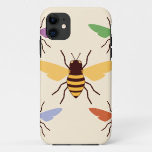 Regenboogbijen hommels insectenpatroon iPhone 11 hoesje