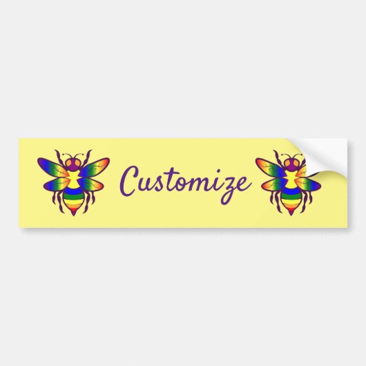 Regenboogbijen Thunder_Cove Bumpersticker (Voorkant)