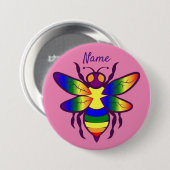 Regenboogbijen Thunder_Cove Ronde Button 7,6 Cm (Voorkant /achterkant)