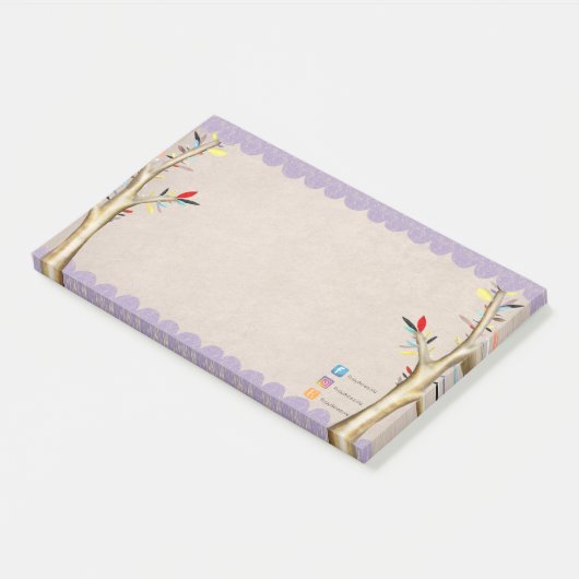 Regenboogbladeren Rupydetequila — Logo met schelpe Post-it® Notes (Schuin)
