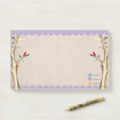 Regenboogbladeren Rupydetequila — Logo met schelpe Post-it® Notes (Op bureau)