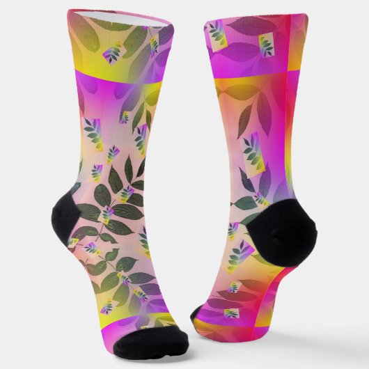 Regenboogbladeren Sokken (Gebogen)