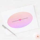 Regenboogblanco, klassieke ronde sticker (Envelop)