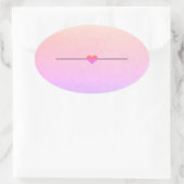 Regenboogblanco, klassieke ronde sticker (Tas)