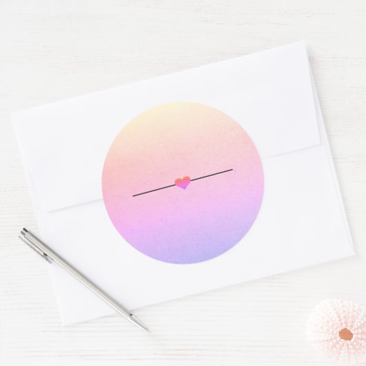 Regenboogblanco Ronde Sticker (Envelop)