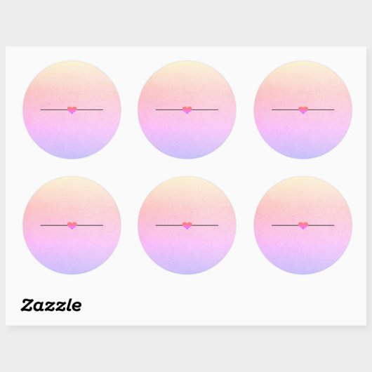 Regenboogblanco Ronde Sticker (Vel)