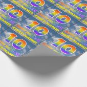 Regenboogblik "10" & "GELUKKIGE VERJAARDAG", Wolke Cadeaupapier (Hoek)