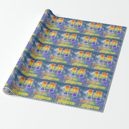 Regenboogblik "14" & "GELUKKIGE VERJAARDAG", Wolke Cadeaupapier