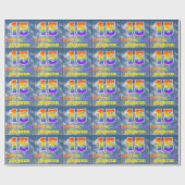 Regenboogblik "15" & "HAPPY BIRTHDAY", wolken, Sky Cadeaupapier (Vlak)