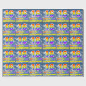 Regenboogblik "16" & "GELUKKIGE VERJAARDAG", Wolke Cadeaupapier (Vlak)