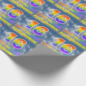 Regenboogblik "16" & "GELUKKIGE VERJAARDAG", Wolke Cadeaupapier (Hoek)