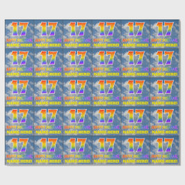 Regenboogblik "17" & "GELUKKIGE VERJAARDAG", Wolke Cadeaupapier