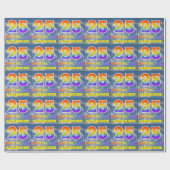 Regenboogblik "25" & "HAPPY BIRTHDAY", wolken, Sky Cadeaupapier (Vlak)