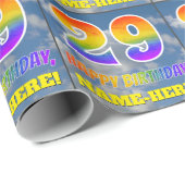 Regenboogblik "29" & "GELUKKIGE VERJAARDAG", Wolke Cadeaupapier (Rol Hoek)